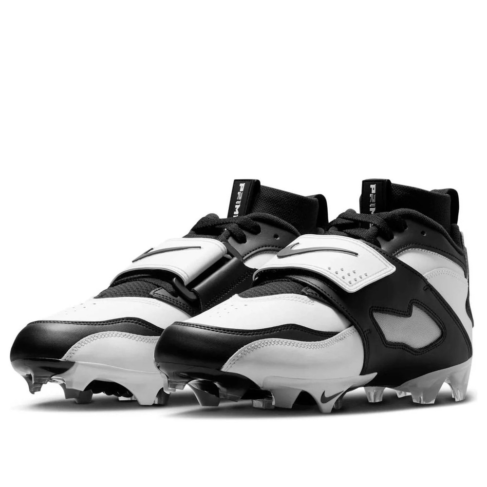 New‎ Nike Mens Air Diamond Turf 93 TD Football Cleats Size 9 White Black